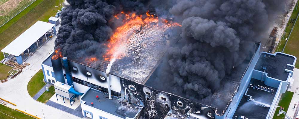 Brandverzekering voor gebouw dat in brand staat